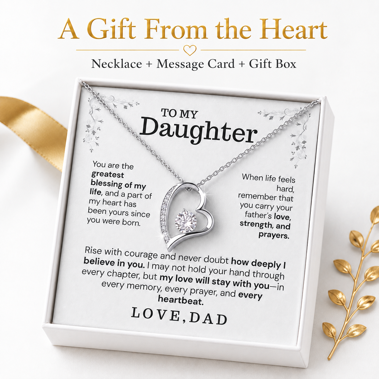 To My Daughter – Love You Forever Necklace