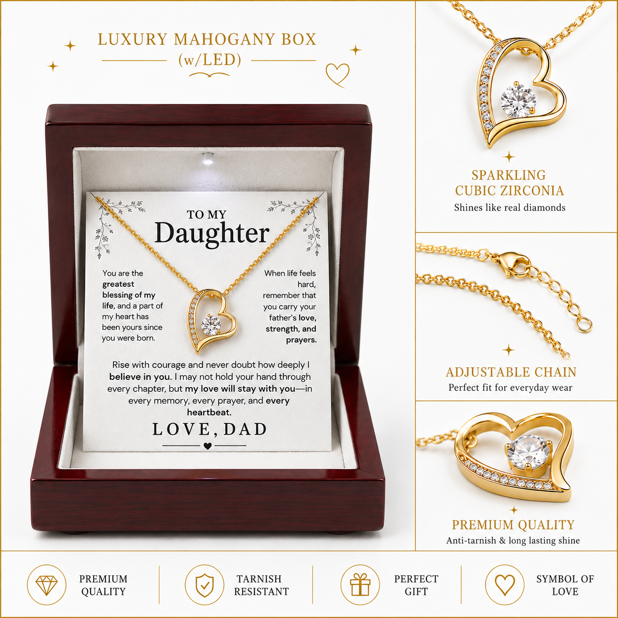 To My Daughter – Love You Forever Necklace