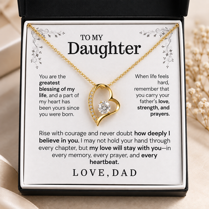 To My Daughter – Greatest Blessing Of My Life Necklace