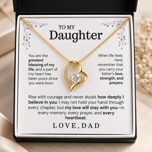 To My Daughter – Greatest Blessing Of My Life Necklace