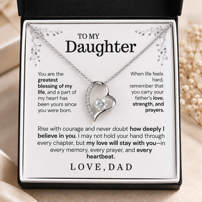 To My Daughter – Greatest Blessing Of My Life Necklace