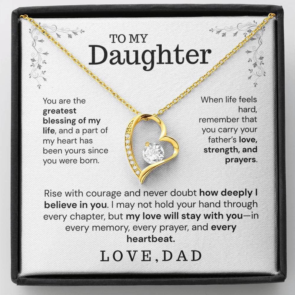 To My Daughter – Greatest Blessing Of My Life Necklace