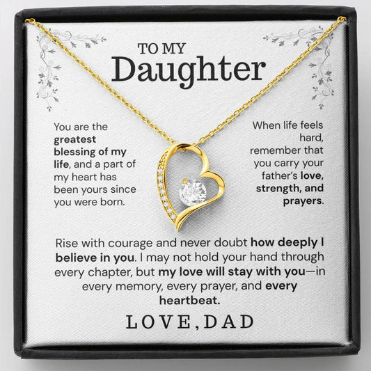 To My Daughter – Greatest Blessing Of My Life Necklace