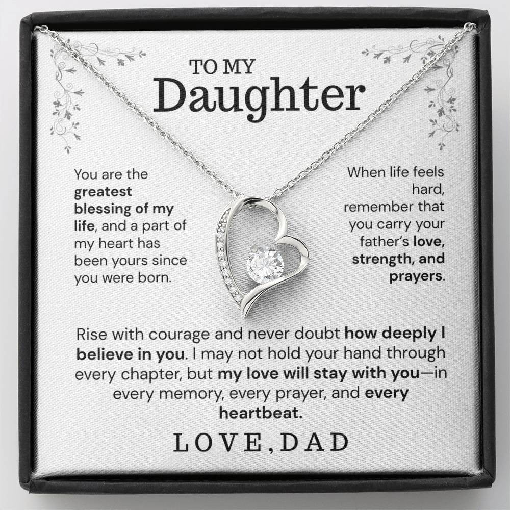 To My Daughter – Greatest Blessing Of My Life Necklace