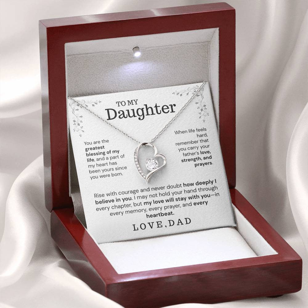 To My Daughter – Greatest Blessing Of My Life Necklace
