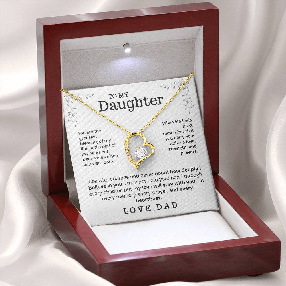 To My Daughter – Greatest Blessing Of My Life Necklace
