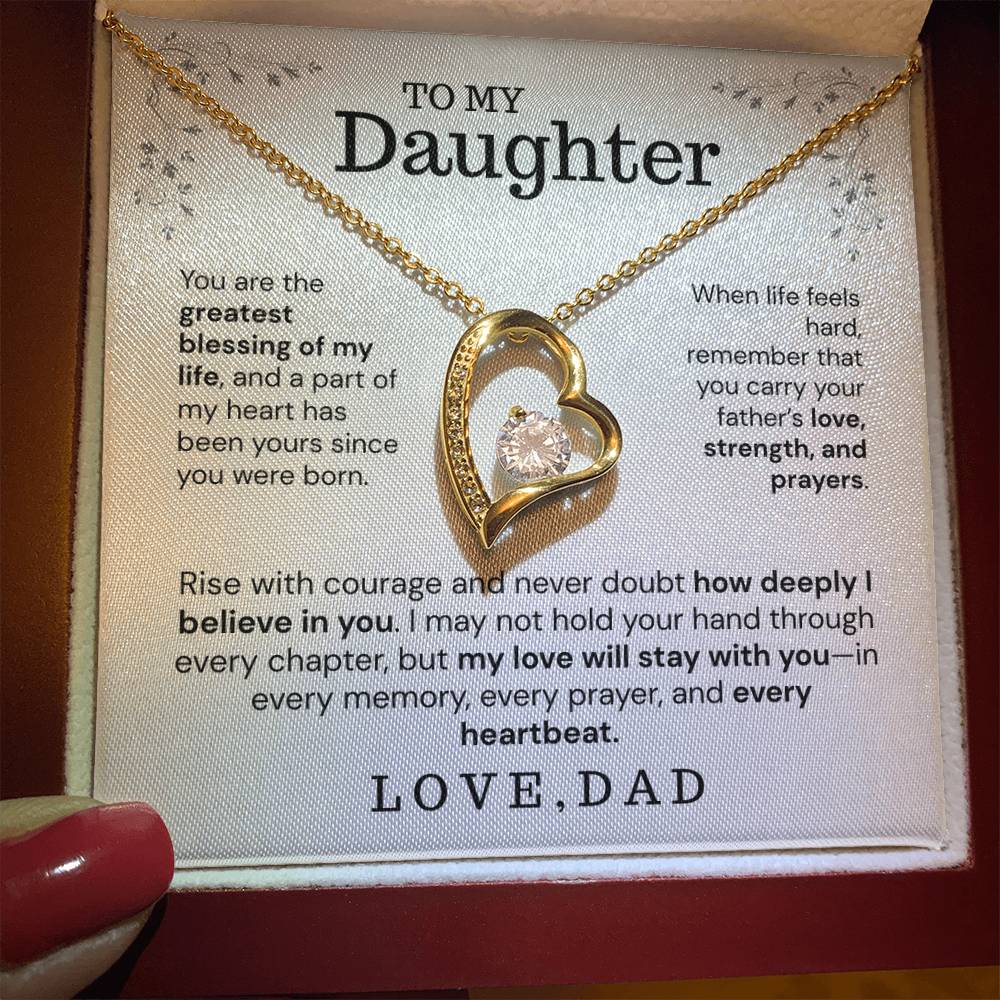 To My Daughter – Greatest Blessing Of My Life Necklace
