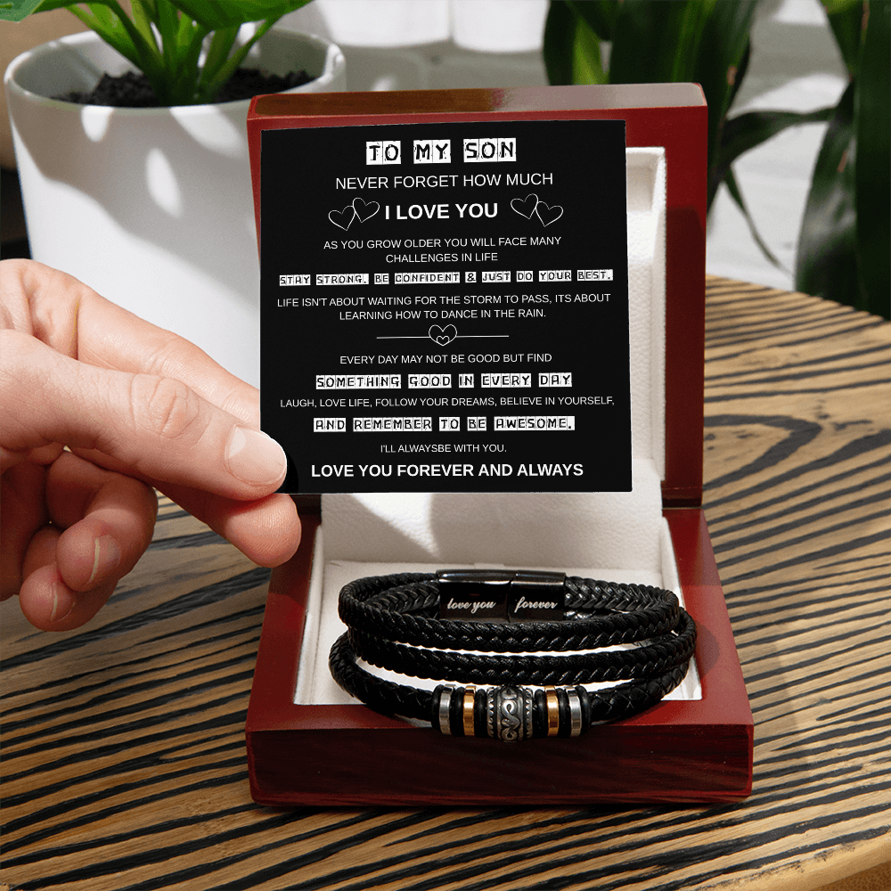 To My Son Forever Infinity Bracelet