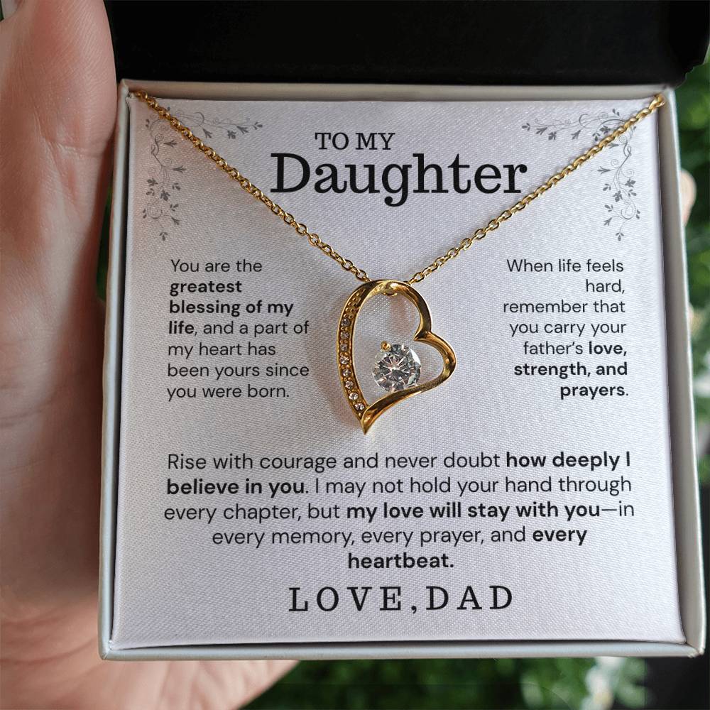 To My Daughter – Greatest Blessing Of My Life Necklace