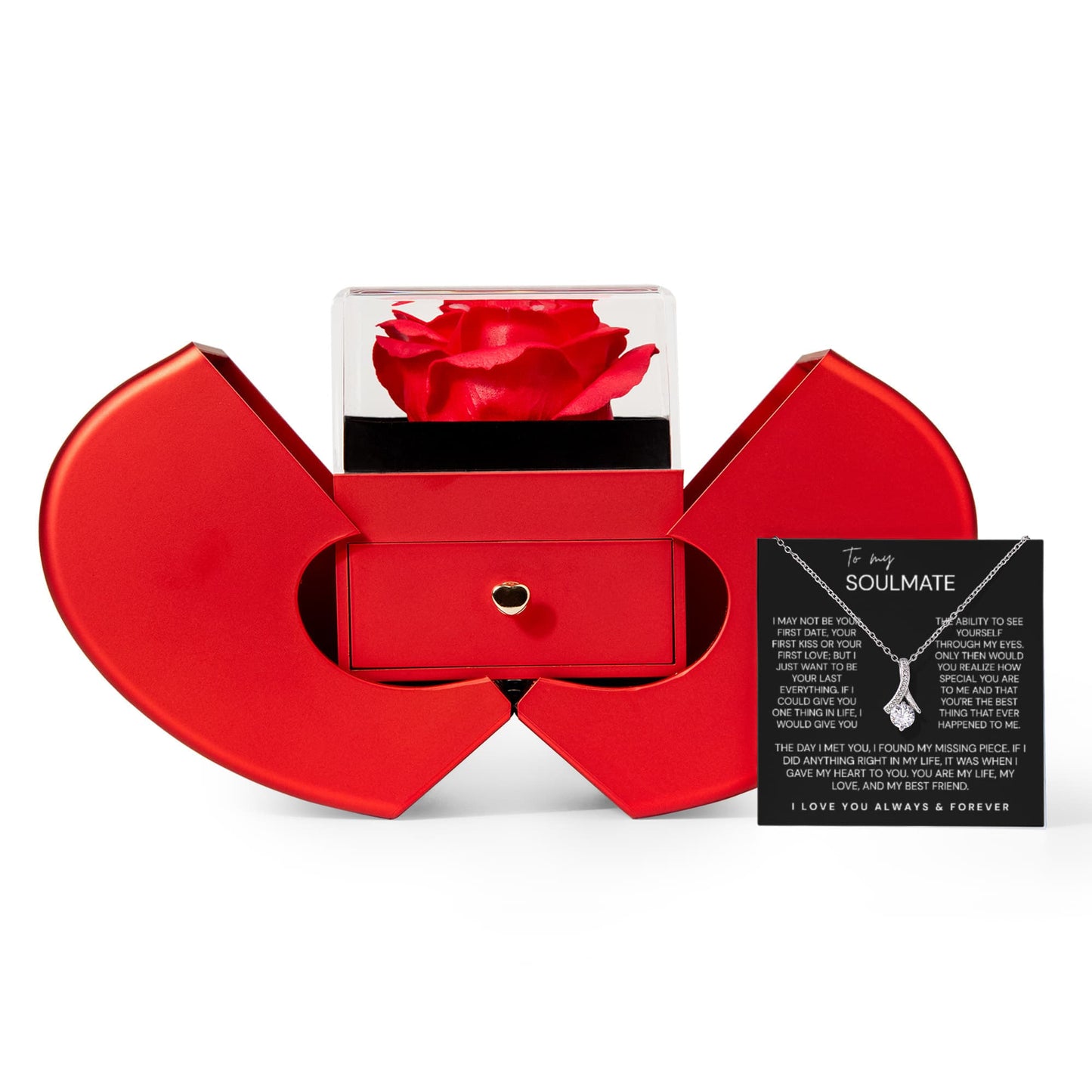 Everlasting Rose Heart Box – Symbol of Infinite Love – For Soulmate