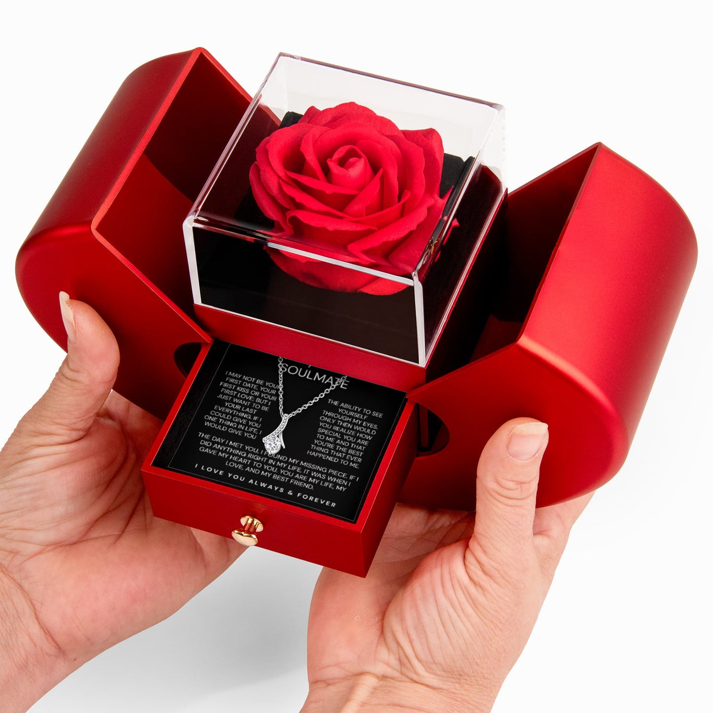 Everlasting Rose Heart Box – Symbol of Infinite Love – For Soulmate