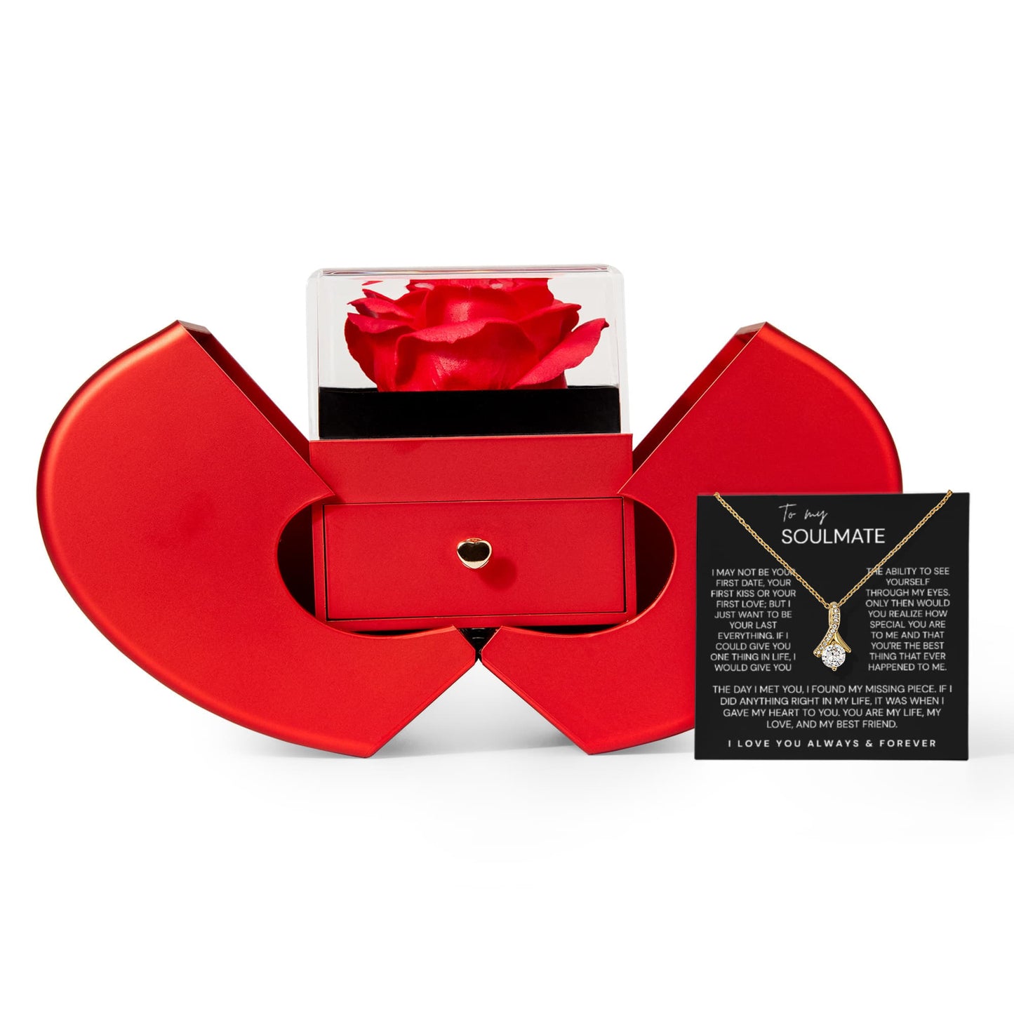 Everlasting Rose Heart Box – Symbol of Infinite Love – For Soulmate