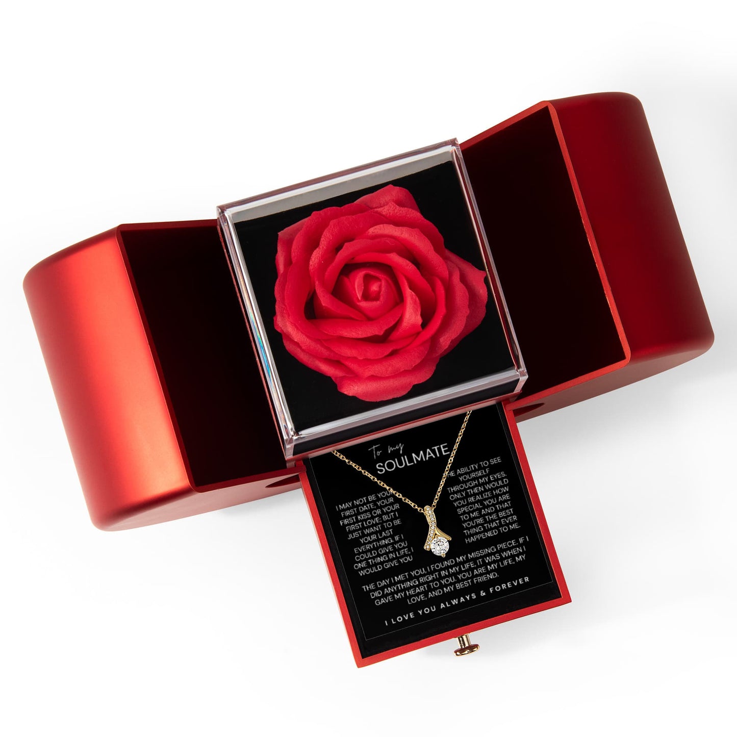 Everlasting Rose Heart Box – Symbol of Infinite Love – For Soulmate