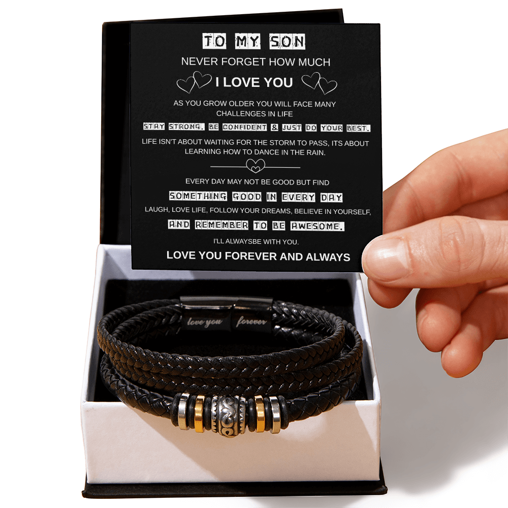 To My Son Forever Infinity Bracelet