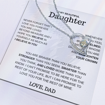 To My Daughter – Love You Forever Necklace