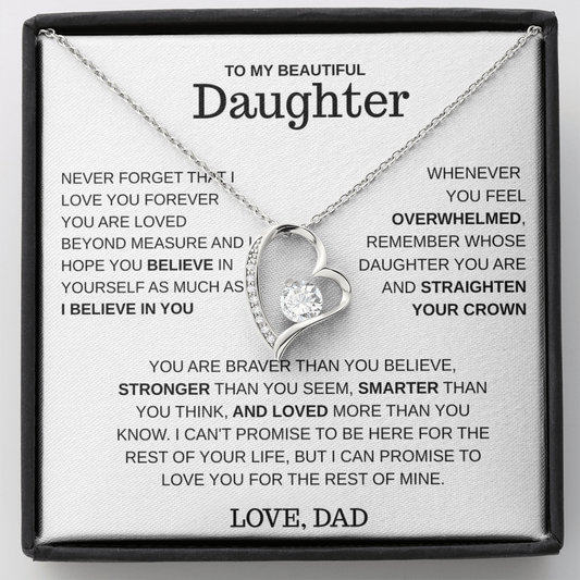 To My Daughter – Love You Forever Necklace